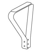 Armrest, upholstered in textile or leather